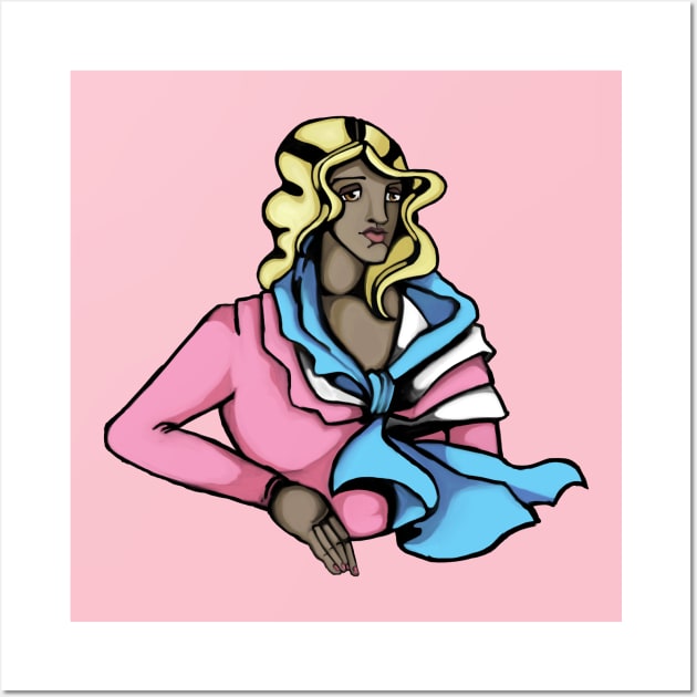 Transgender pride deco portrait Wall Art by Newtegan